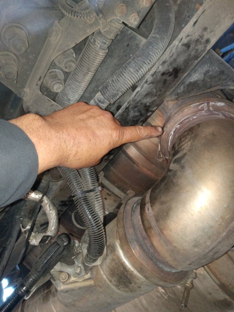 Exhaust and aftertreatment pipework handled during a DPF and emissions repair