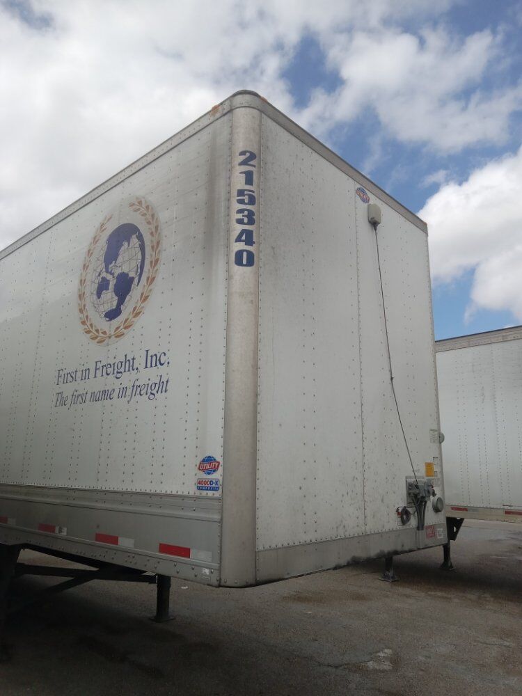 Dry van trailer in a customer yard during a scheduled maintenance call