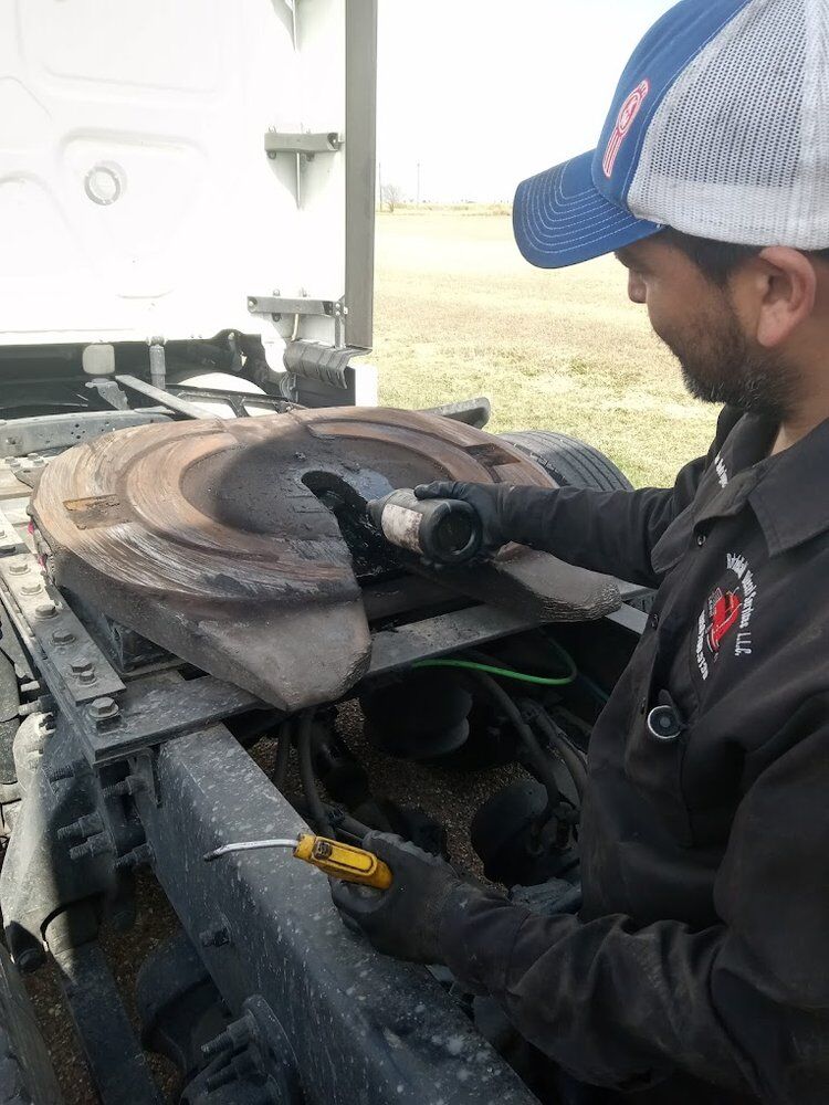 RDZ technician resurfacing a brake drum on site